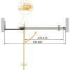 душевая дверь 70-80 cezares slider-b-1-70/80-br-cr бронза