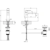 смеситель gessi via manzoni 38601#031 для раковины, с изливом 128 мм, с донным клапаном, цвет хром