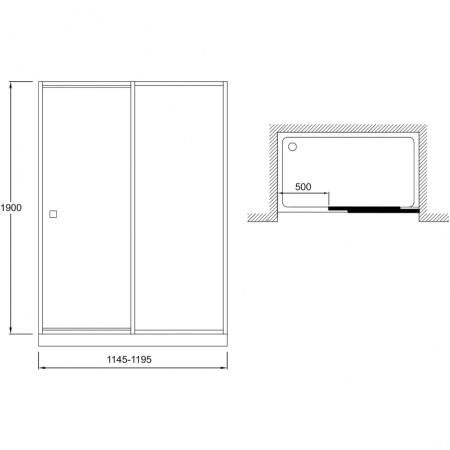 душевая дверь jacob delafon serenity 120 e14c120-ga профиль хром стекло прозрачное 249087