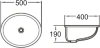 раковина santiline sl-3005 встраиваемя с низу, 50x40 см, белая