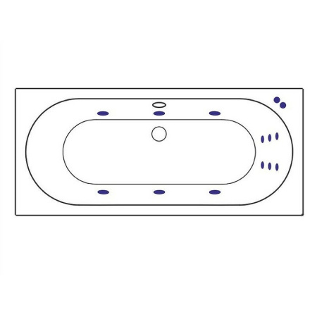 акриловая ванна excellent oceana 180x80 "line" цвет золото