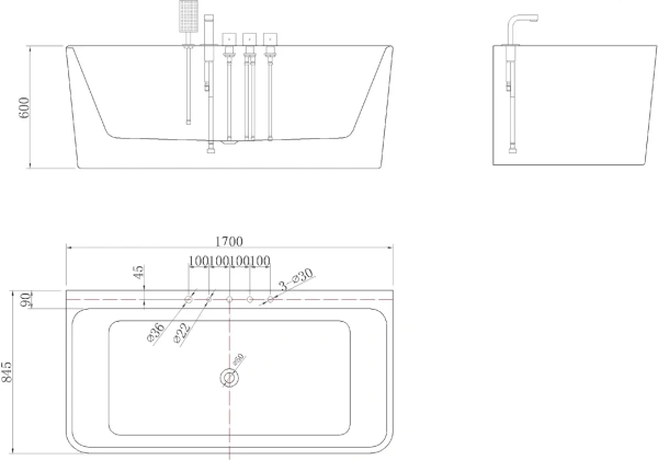 акриловая ванна esbano paris-sm esvaparism