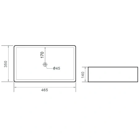 раковина-чаша orange 46 b02-460mb черная матовая