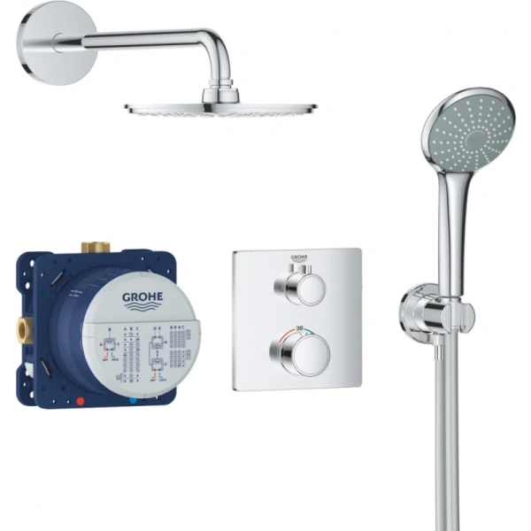 душевой комплект 210 мм grohe grohtherm 34734000