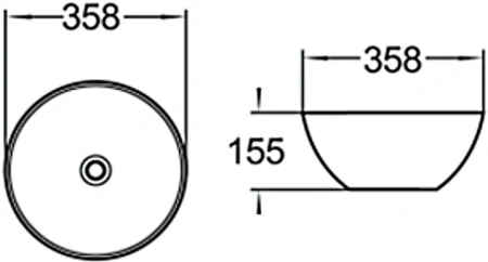 раковина 35,8x35,8 см santiline sl-1040