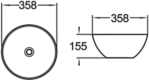 раковина 35,8x35,8 см santiline sl-1040