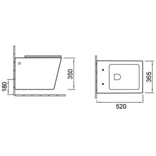 комплект подвесной унитаз + система инсталляции santiline sl-5007 + sl-01