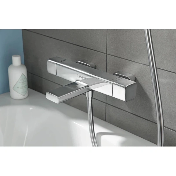смеситель hansgrohe ecostat e 15774000 для ванны и душа, термостат, хром