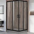 Душевой уголок Royal Bath HPD 120х90 RB9120HPD-T-BL профиль Черный стекло прозрачное
