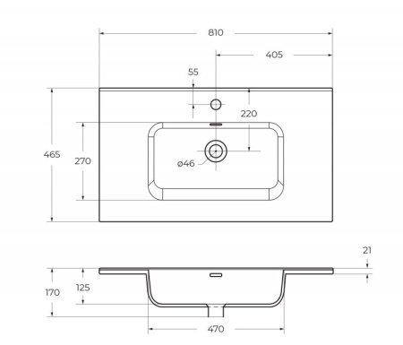 столешница под раковину belbagno 80 kep-80-mco-w0 marmo crema opaco