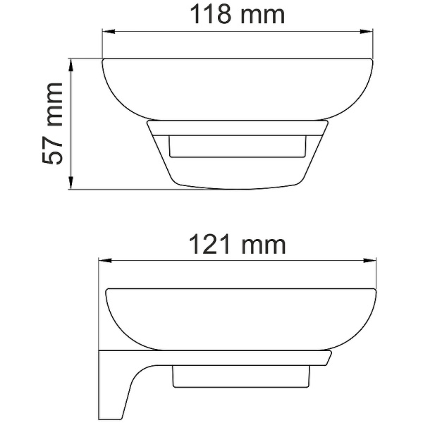 Мыльница WasserKRAFT Elbe K-7229 цвет черный матовый