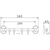 вешалка для полотенец haiba hb1915-4 цвет хром