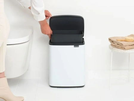 мусорное ведро brabantia bo 222467 12 л, белое