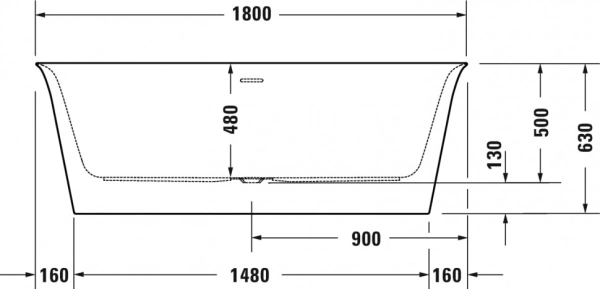 акриловая ванна duravit white tulip 180x90 см (700469)