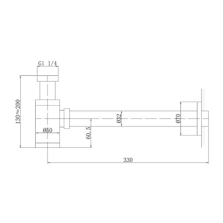 сифон abber af0030rg для раковины, розовое золото