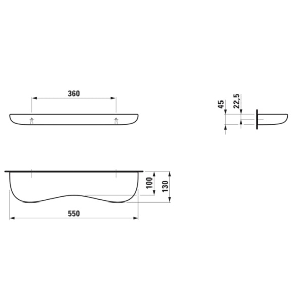 Полка Laufen Florakids 8.7703.1.062.000.1 подвесная, цвет: белый и красный