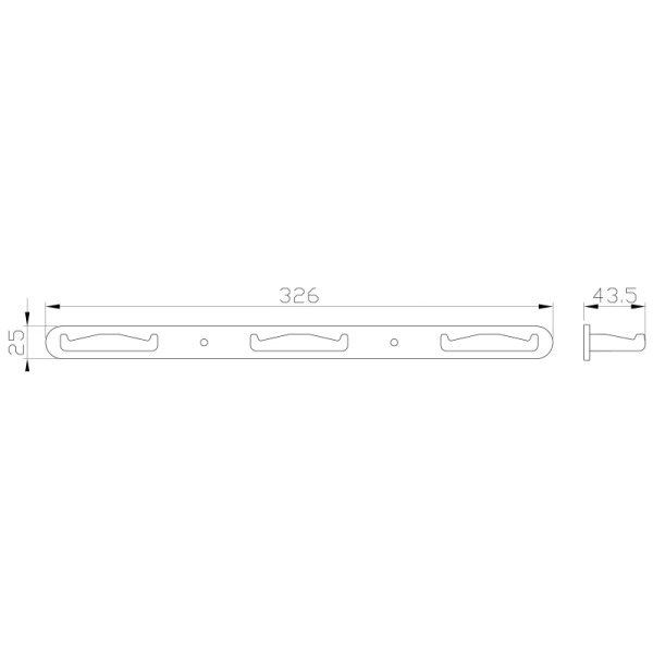 Планка с крючками Wonzon & Woghand Porto WW-1503 для ванны, хром