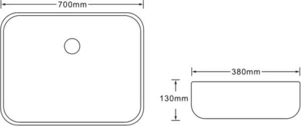 раковина 70x38 см santiline sl-7027
