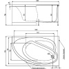 акриловая ванна timo iva 160x100 l iva1610l без гидромассажа