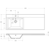 раковина полувстраиваемая belbagno 120 l bb1200/480-lv-mr-l белая