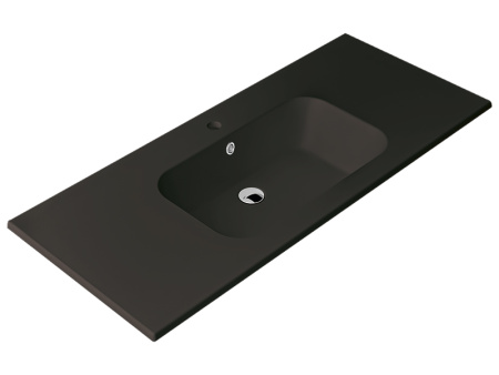 Раковина накладная 121 Berloni Bagno Suite LAVQADINCXR58 190, цвет Nero opaco