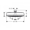 верхний душ хром/белый hansgrohe crometta 160 1jet 26577400