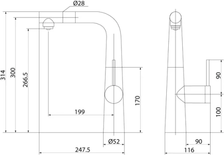 смеситель для кухни iddis pure pursbpfi05 хром