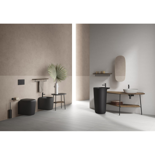 биде vitra plural 7831b483-0288 подвесное, цвет черное матовое