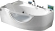 Акриловая ванна Gemy G9046 O L гидромассажная, 161х96 см, левосторонняя, цвет белый