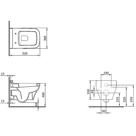 унитаз подвесной bocchi scala 1080 белый глянцевый 1080-001-0129