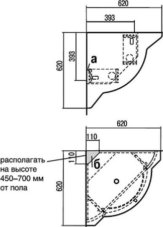 зеркальный -шкаф акватон альтаир 62 угловой
