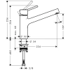 смеситель для кухни hansgrohe talis m52 32851000, хром