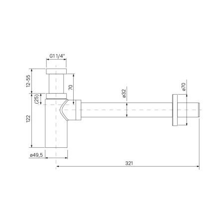 сифон для раковины iddis optima home optwt00i84 белый матовый