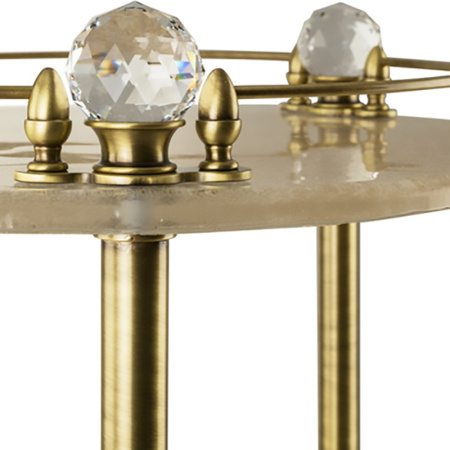 столик migliore cristalia 16786 на колесиках цвет бронза с кристаллами swarovski