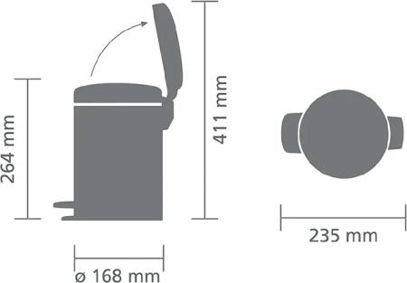 мусорное ведро brabantia newicon 112126