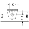 унитаз подвесной безободковый duravit durastyle 45510900a1, с сиденьем микролифт, цвет белый.