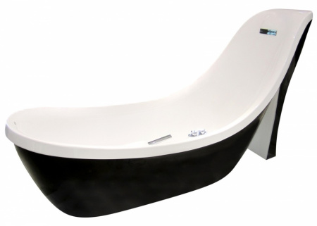 Акриловая ванна Gemy RF1253BG, 240 х 90 см, без гидромассажа, отдельностоящая, черная