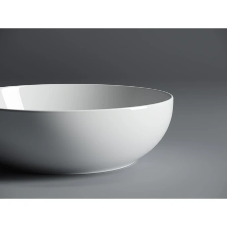 раковина ceramicanova element cn6020 накладная, ø37 см, белая