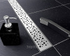 решетка декоративная tece tecedrainline drops 600831 для слива из нержавеющей стали, прямая, матовая