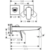 смеситель для раковины с выпуском hansgrohe logis 71256670