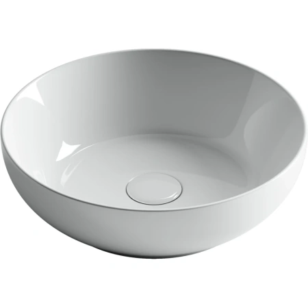 раковина ceramicanova element cn6020 накладная, ø37 см, белая