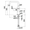 смеситель для раковины nobili velis ve125118/3rcp red canyon