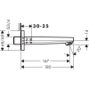 излив для ванны 167 мм hansgrohe metropol 32542000