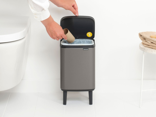Мусорное ведро Brabantia Bo Hi 227127 4 л, платиновое