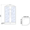 душевая кабина river desna 100x100x26 mt 10000001586 профиль матовый хром задняя стенка белая