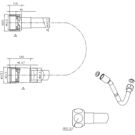 душевой комплект 247 мм vincea inspire vsfw-3i21t1ch