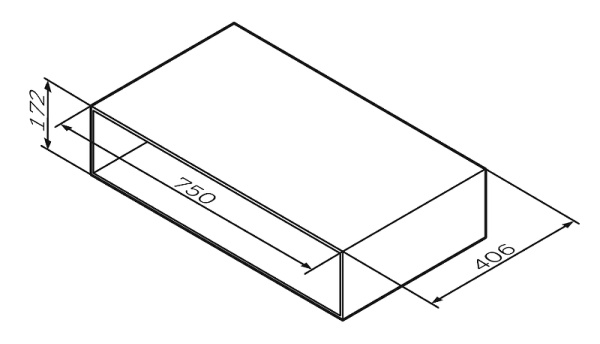 полка am.pm gem 75 m90ohx0750nf орех