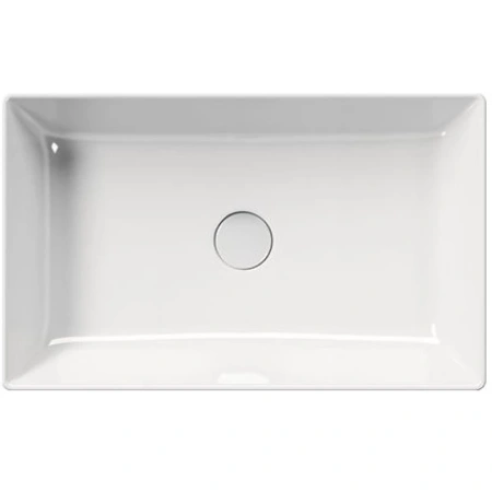 раковина gsi kube x 945311 накладная, 60x37 см, bianco lucido (белый глянец)