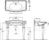 раковина подвесная simas arcade ar 874 bia 1 hole 105x56x26.5 см, белая