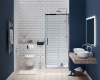 душевой уголок aquanet delta cube npe1142 00183212 90x90, прозрачное стекло
